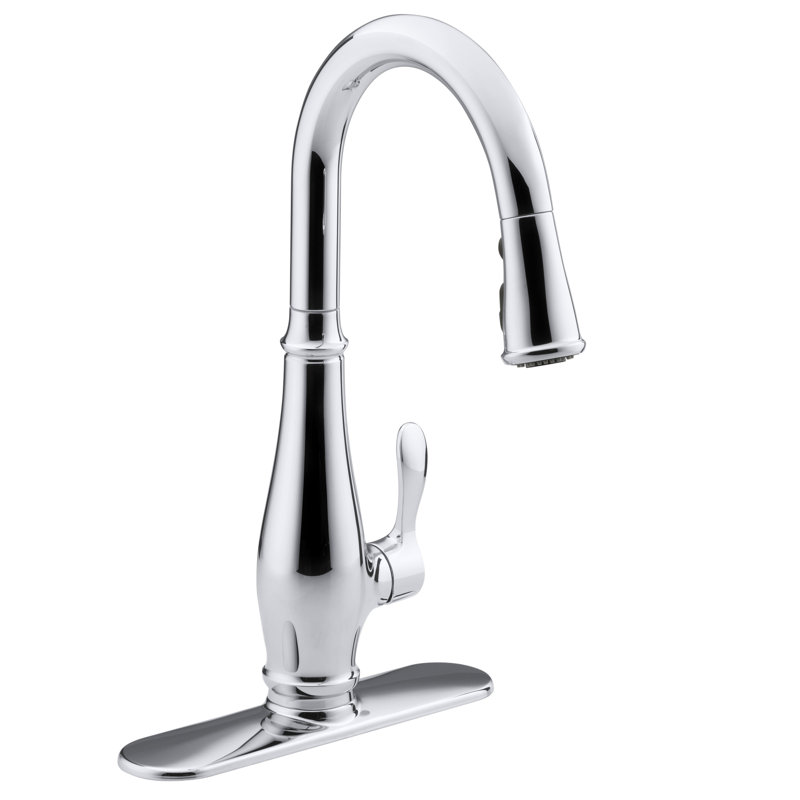 kohler cruette single-hole or three-hole kitchen sink faucet with kohler cruette single-hole or three-hole kitchen sink faucet with