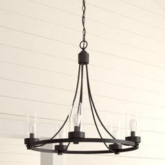 5 Light Chandelier With Shades Wayfair