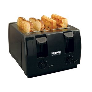 4 Slice Toaster with Dual-Control