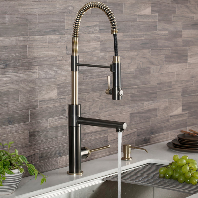 Kraus Artec Pro Pull Down Single Handle Kitchen Faucet ...
