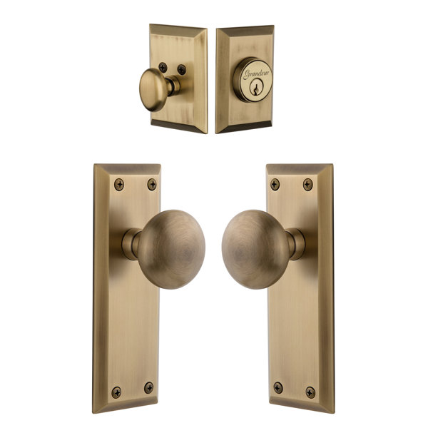 Fifth Avenue Keyed Door Knob by Grandeur