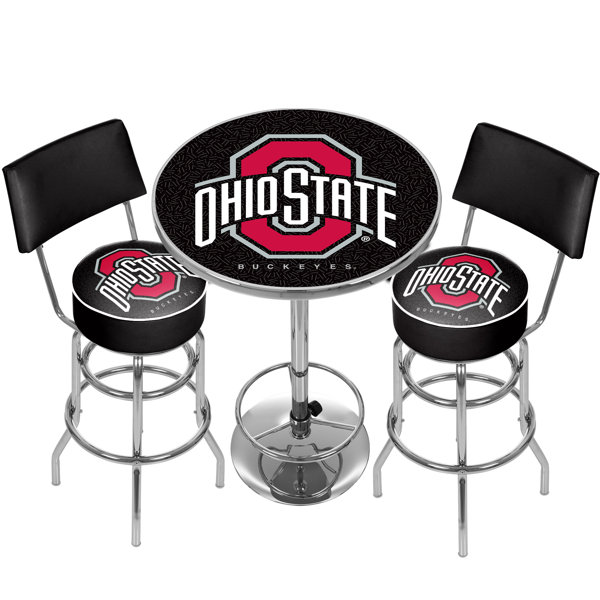 NCAA Game Room Combo 3 Piece Pub Table Set By Trademark Global Best Design