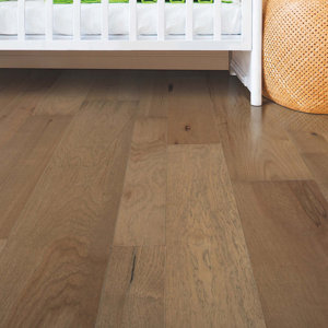 Sandridge Random Width Engineered Hickory Hardwood Flooring in Harvest