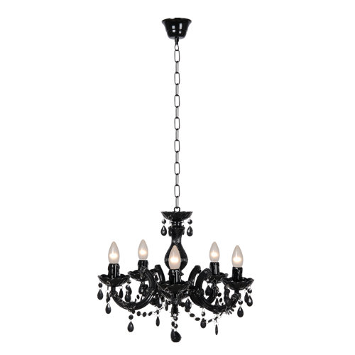 Mysterious-looking Arabesque chandelier, black