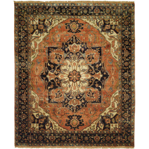 Jules Serapi Terracotta/Ivory Area Rug by Shalom Brothers
