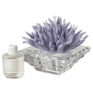 Debora Carlucci Italian Decorative Crystal Aroma Diffuser with Porcelain Coral Top