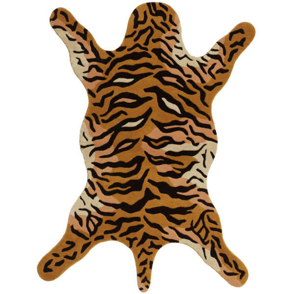 Safari Orange Tiger Area Rug by St. Croix