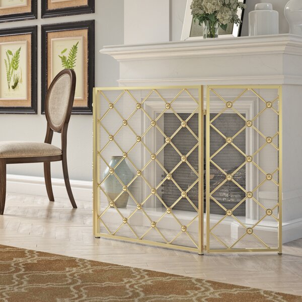 Prater 3 Panel Iron Fireplace Screen By Winston Porter