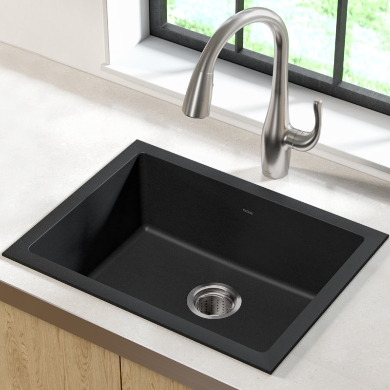 KGD-410B Kraus 24" L x 18" W Drop-In Kitchen Sink ...
