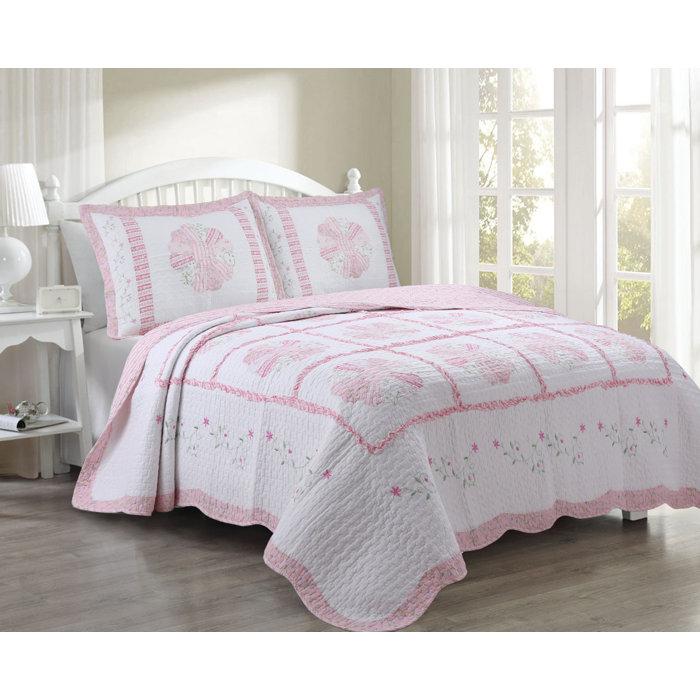 August Grove Park Ridge Daisy Field Quilt Set Reviews Wayfair