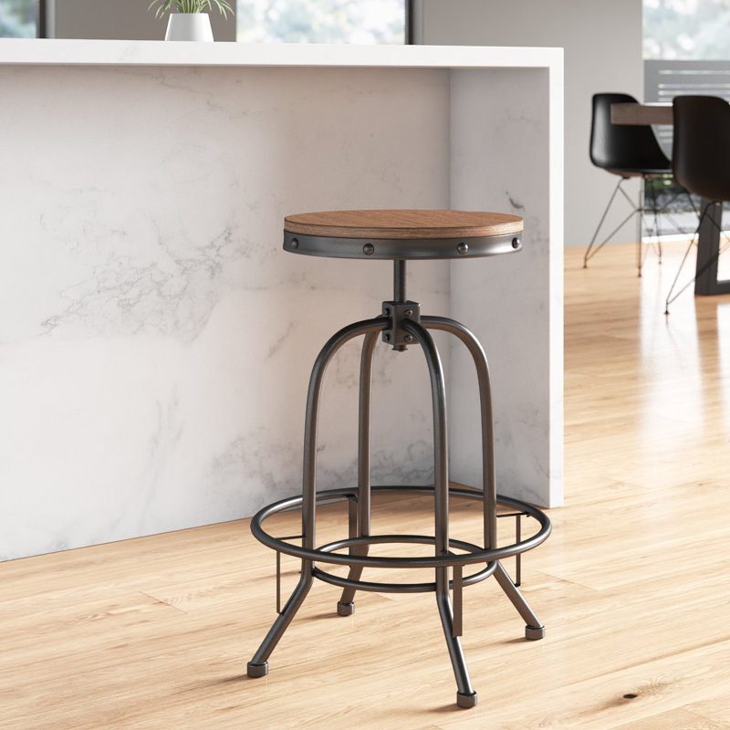 Goethe Swivel Adjustable Height Bar Stool & Reviews AllModern