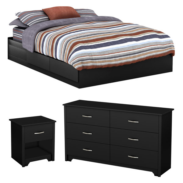 #2 Fusion Queen Platform Configurable Bedroom Set By South Shore Read Reviews