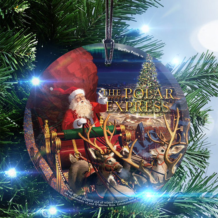 Trend Setters Polar Express Santa Hanging Shaped Decoration