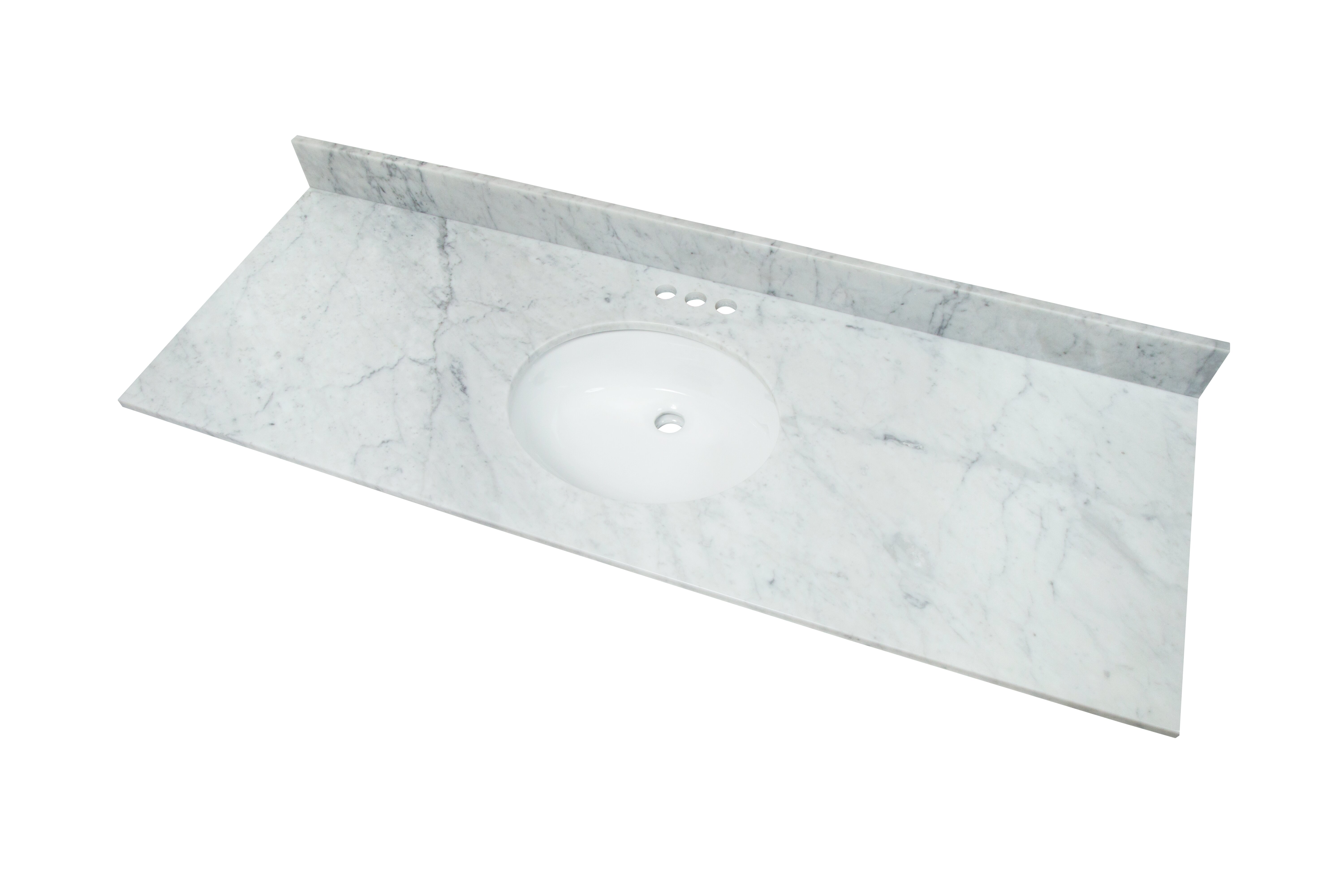 3s Stone 61 Single Bathroom Vanity Top In White With Sink Wayfair
