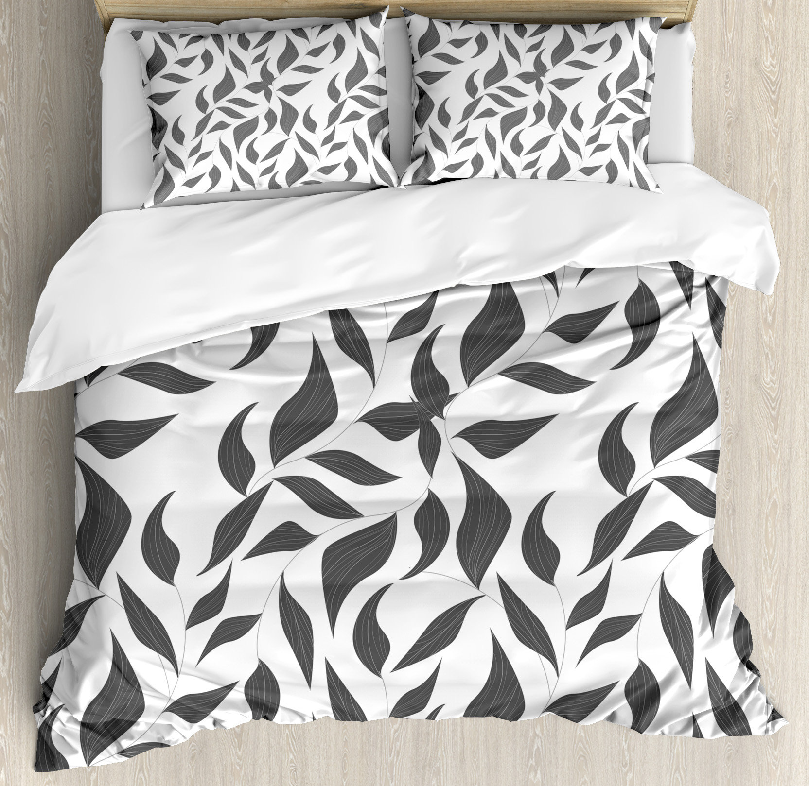Leaf Vine Single King Queen Duvet Cover Pillow Case Quilt Cover Bedding Set