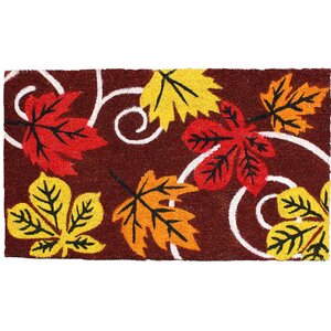 Harvest Leaves and Swirls Doormat