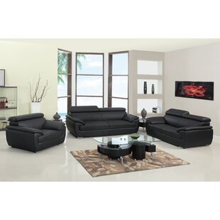 Upholstered 3 Piece Living Room Set by Orren Ellis