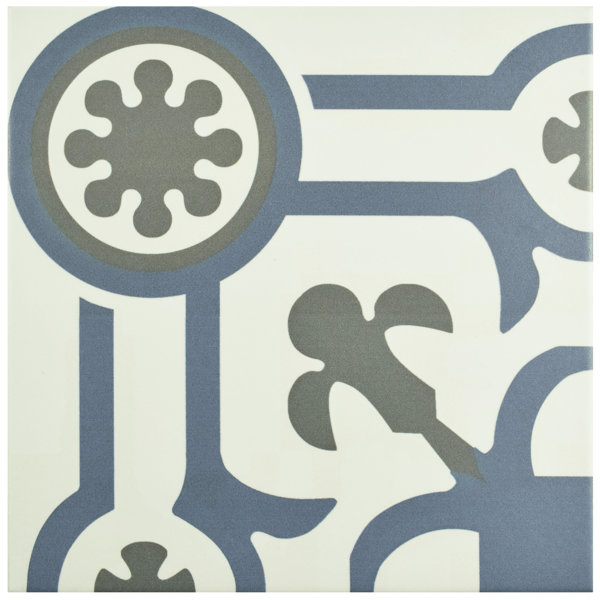 Hydraulic 9.75 x 9.75 Porcelain Field Tile in Gray/Blue by EliteTile
