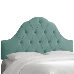 Hoddesdon Tufted Velvet Upholstered Panel Headboard by House of Hampton