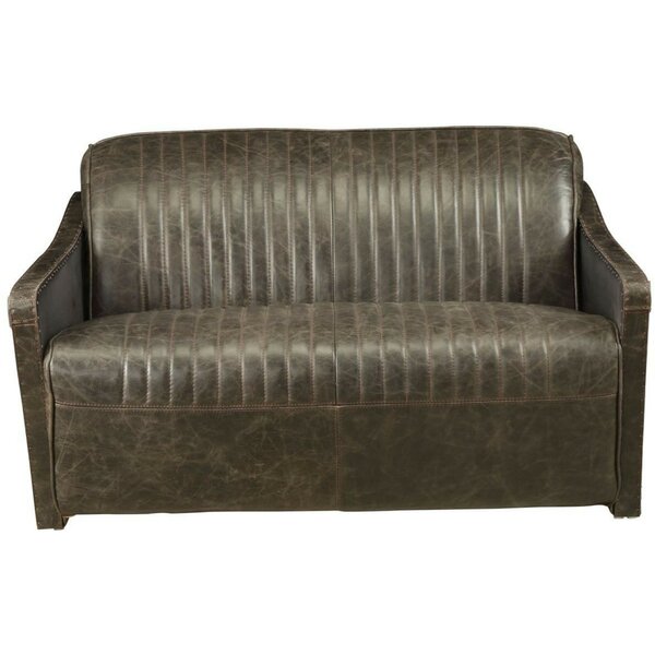 Spenser Leather Loveseat By 17 Stories