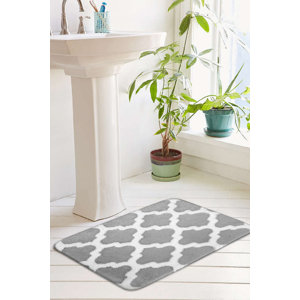 Peyton Plush Memory Foam Anti-Fatigue Jacquard Bath Rug