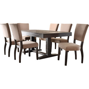 7 piece rectangular kitchen & dining room sets you'll love | wayfair 7 piece rectangular kitchen & dining room sets you'll love | wayfair