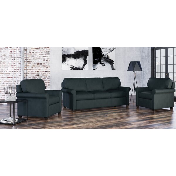 Menno 3 Piece Leather Living Room Set By Westland And Birch