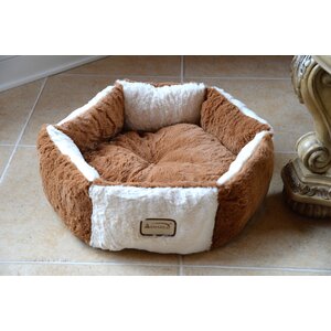 Cat Bed in Brown and Ivory