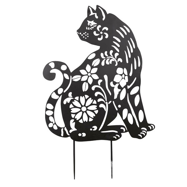 Cat Animal Silhouette Garden Stake by Wind & Weather