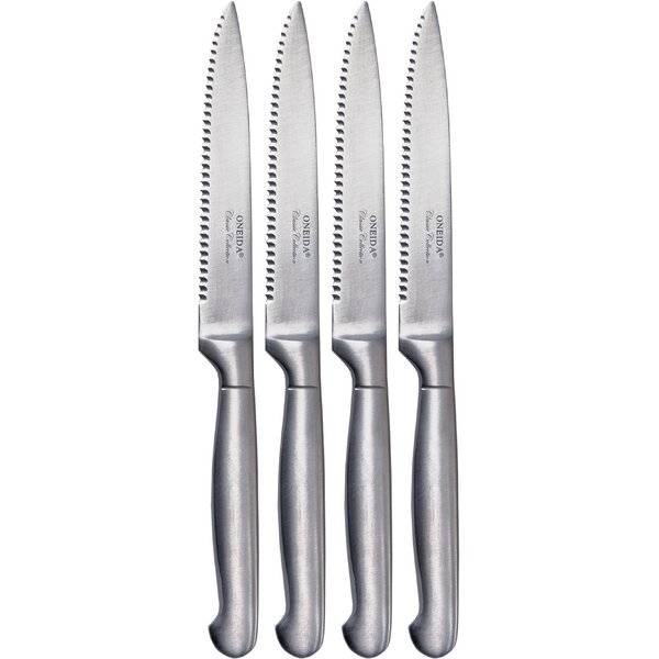 Cutlery Plain Pistol Handle Steak Knife Set (Set of 4) by Oneida