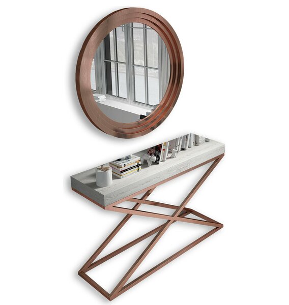Laivai Console Table And Mirror Set By Everly Quinn