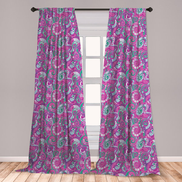 East Urban Home Ambesonne Abstract Curtains Spiral Structure