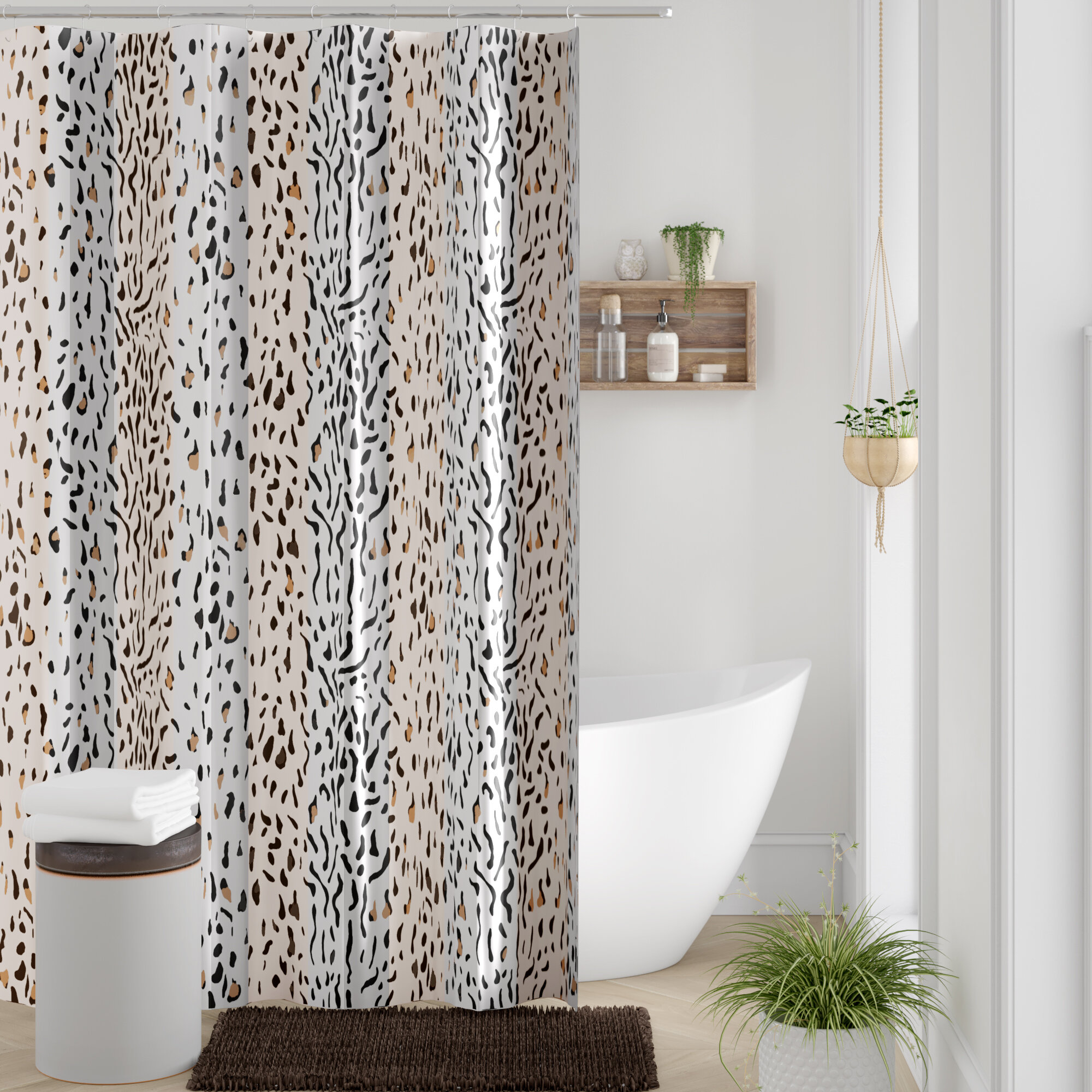 animal print shower curtain