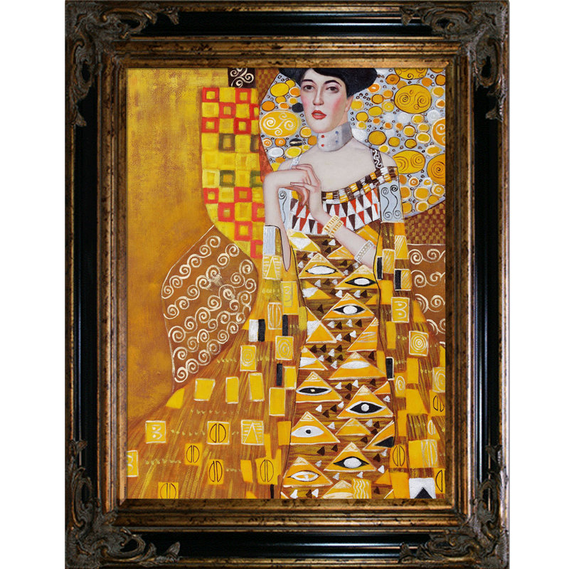 Portrait of Adele Bloch Bauer 1 by Gustav Klimt Giclee Reproduction on Canvas