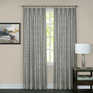 Billings Pinch Pleat Geometric Room Darkening Pinch Pleat Single Curtain Panel