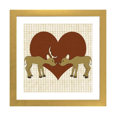 You & Me I by Pam Ilosky - Graphic Art Print East Urban Home Format: Gold Framed Paper, Size: 16