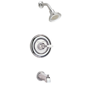Hampton Bath/ShowerTrim Kit With Porcelain Lever Handle