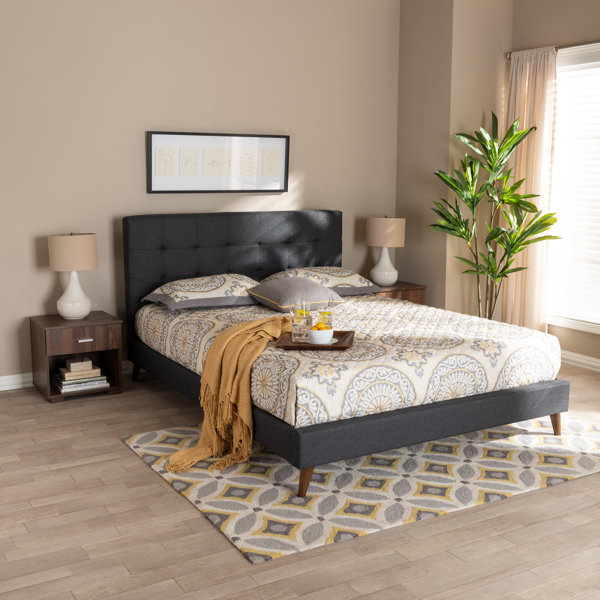 Best #1 Johnsen Mid-Century Modern Fabric Upholstered Platform Configurable Bedroom Set By George Oliver 2019 Sale