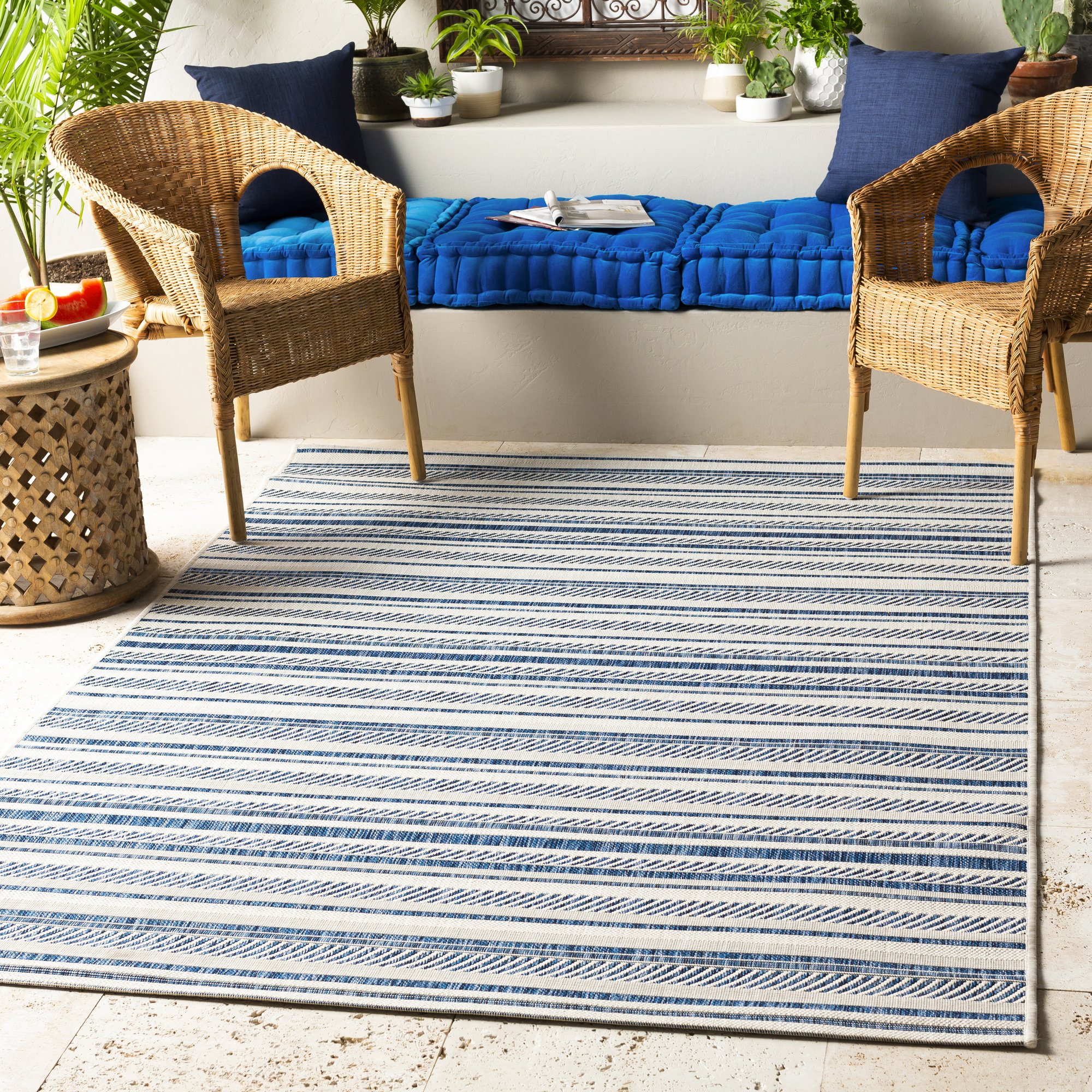Toulouse Navy Indoor Outdoor Area Rug Reviews Joss Main Toulouse Navy Indoor Outdoor Area Rug