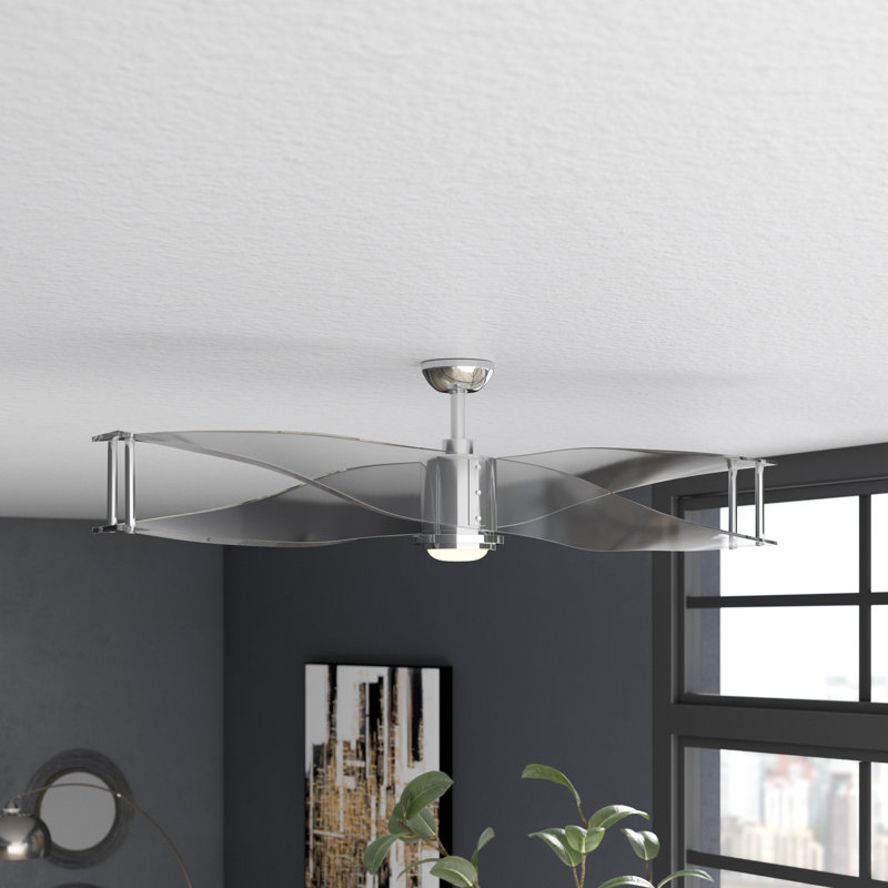 Wade Logan 56 Penbrook 2 Blade Led Ceiling Fan With Remote Light