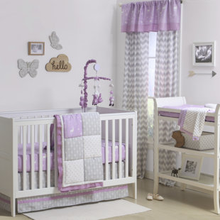 Grey Purple Crib Bedding Sets You Ll Love Wayfair Wild And Free Patchwork 4 Piece Crib Bedding Set
