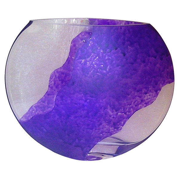 Womar Glass Wavy Indigo Vase & Reviews Wayfair.ca