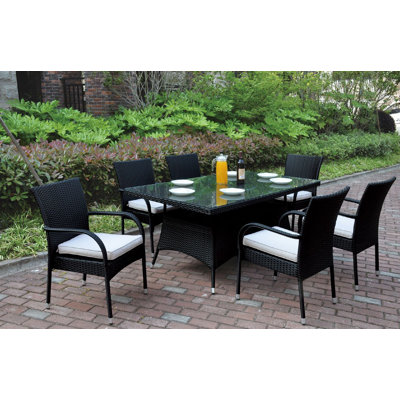 JB Patio 7 Piece Dining Set with Cushions