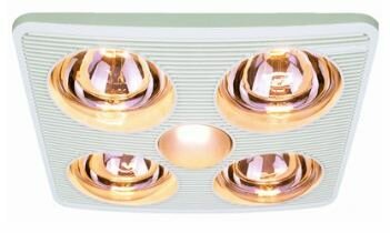 90 CFM Bathroom Fan with Heater and Light by Aero Pure