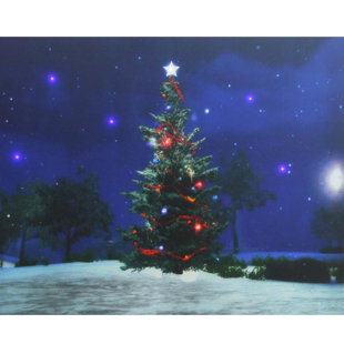 christmas led illuminated canvas art you ll love wayfair
