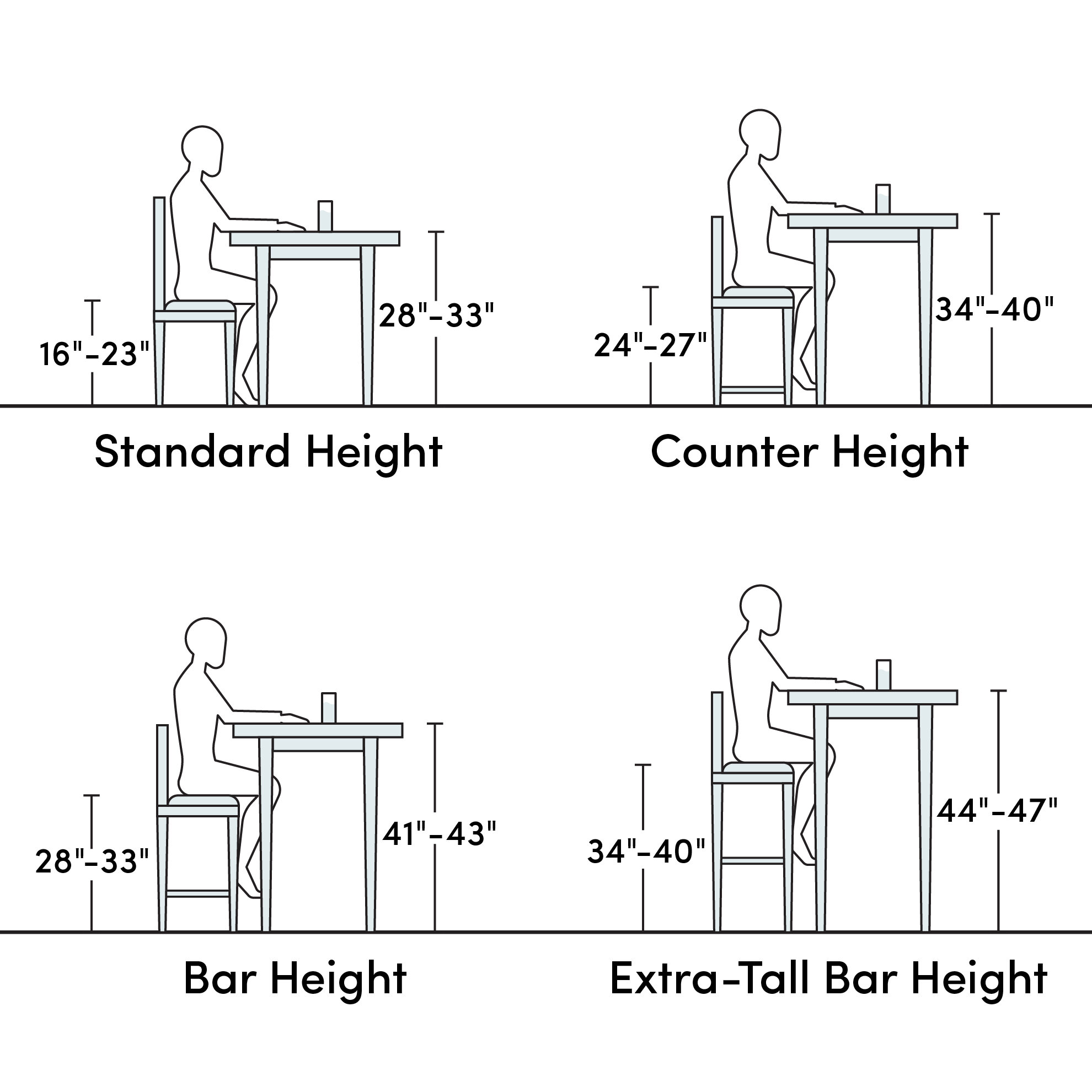 Standard Height Bar Stools Stools Chairs