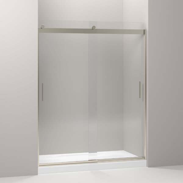 Levity 59.63 x 82 Double Sliding Shower Door with Blade Handles with CleanCoat® Technology by Kohler