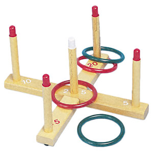 Ring Toss Set with 5 Pegs & 4 Rings