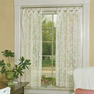 Conventry Graphic Print & Text Semi-Sheer Rod pocket Single Curtain Panel