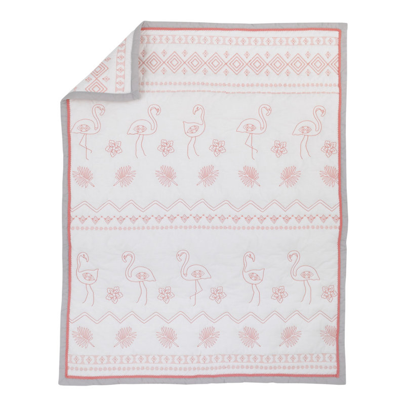 pink flamingo crib bedding